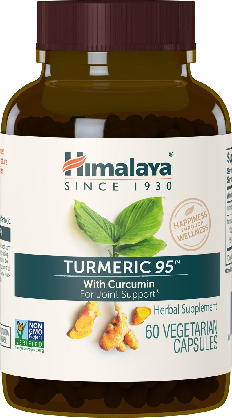 [Australia] - Himalaya Turmeric 95 with Curcumin for Healthy Joint Support & Pain Relief, and Optimum Flexibility & Mobility, 600 mg, 60 Capsules, 2 Month Supply 