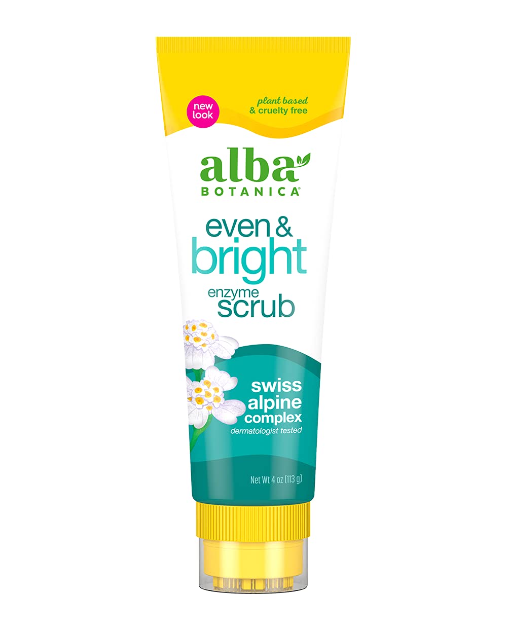 [Australia] - Alba Botanica Even & Bright Enzyme Scrub, 4 Oz (Packaging May Vary) 4 Ounce (Pack of 1) 