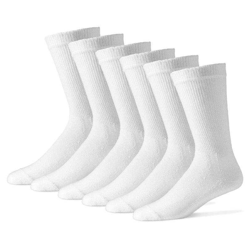 [Australia] - Diabetic Socks for Men - Crew Socks by Physicians' Choice Diabetic Socks - 12-Pack 13-15 White 
