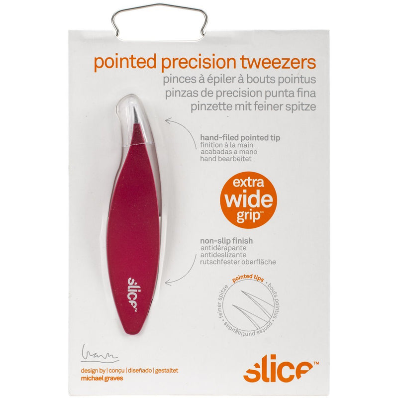 [Australia] - Slice 10456 Red Pointed Tip Precision Tweezers, Pack of 1 
