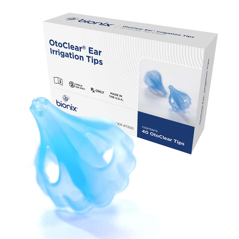 [Australia] - Bionix - OtoClear Ear Irrigation Tips, Earwax Removal Tips, Comfortable, Easy-To-Use, Pairs with Bionix Ear Cleaning Water Systems, For Safe Earwax Removal (40 Count) 40 Tips 