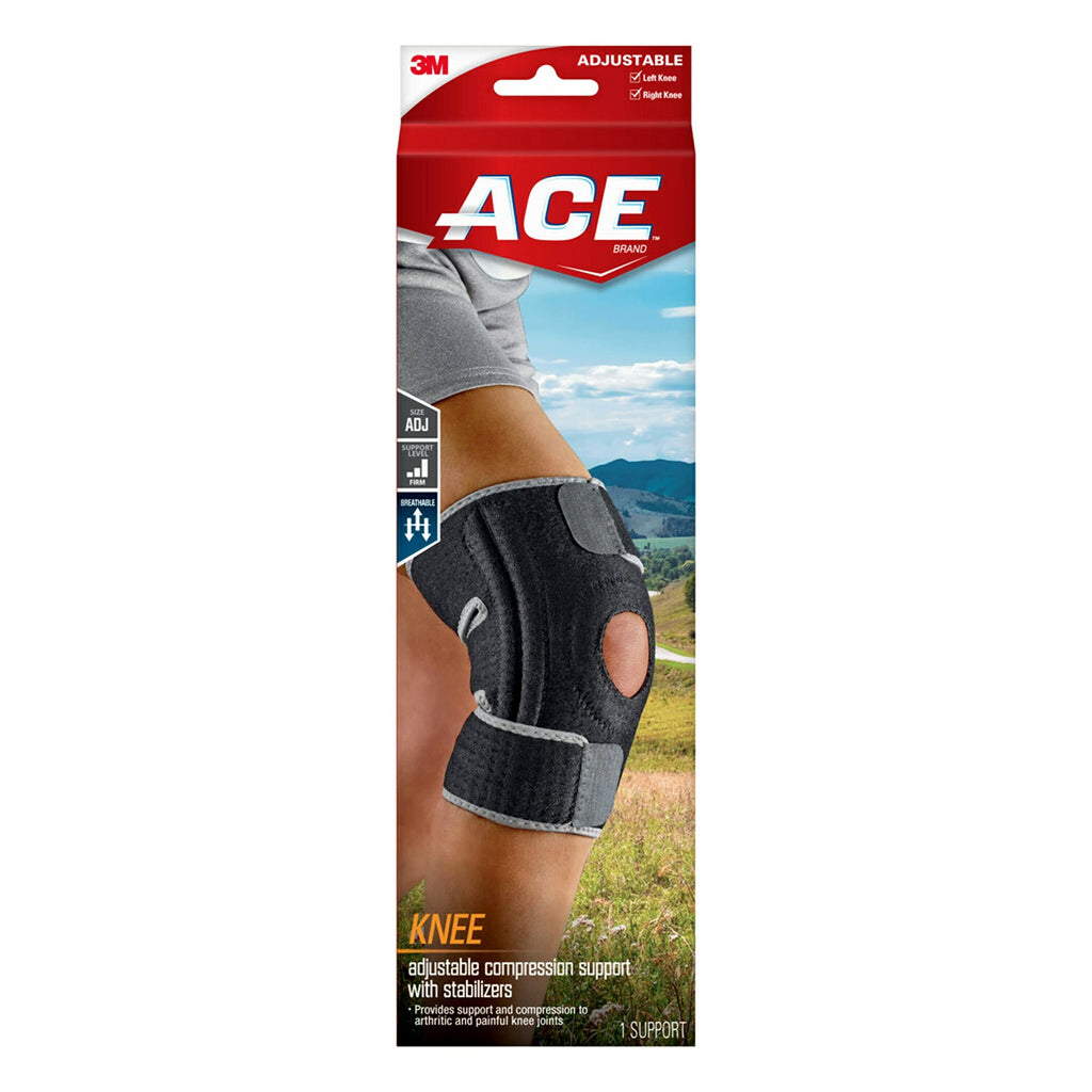 [Australia] - ACE Adjustable Knee Brace with Side Stabilizers Provides Support & Compression to Arthritic and Painful Knee Joints Knee Brace with Dual Side Stabilizers 