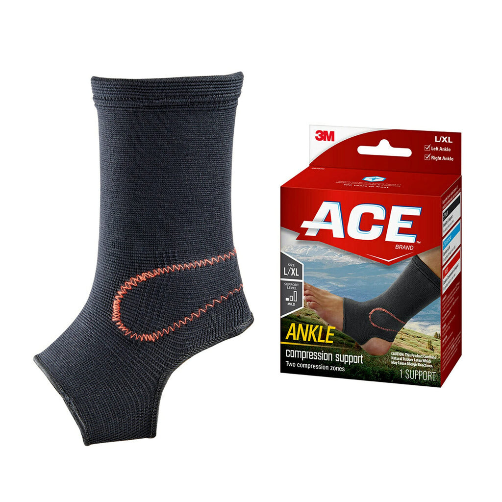 [Australia] - ACE Elasto-Preene Ankle Support, Support to sprained or strained ankle, Satisfaction Guarantee, MI207526 Large/X-Large (Pack of 1) Black Large/X-Large (Pack of 1) 