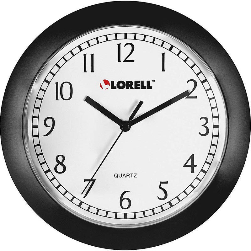 [Australia] - Lorell Wall Clock with Arabic Numerals, 9-Inch, White Dial/Black Frame 