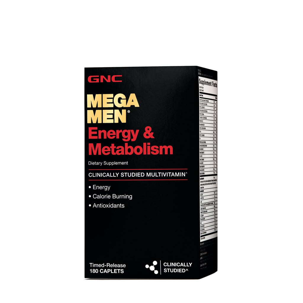 [Australia] - GNC Mega Men Energy and Metabolism Multivitamin for Men, 180 Count, for Increased Energy, Metabolism, and Calorie Burning 90 Servings (Pack of 1) 