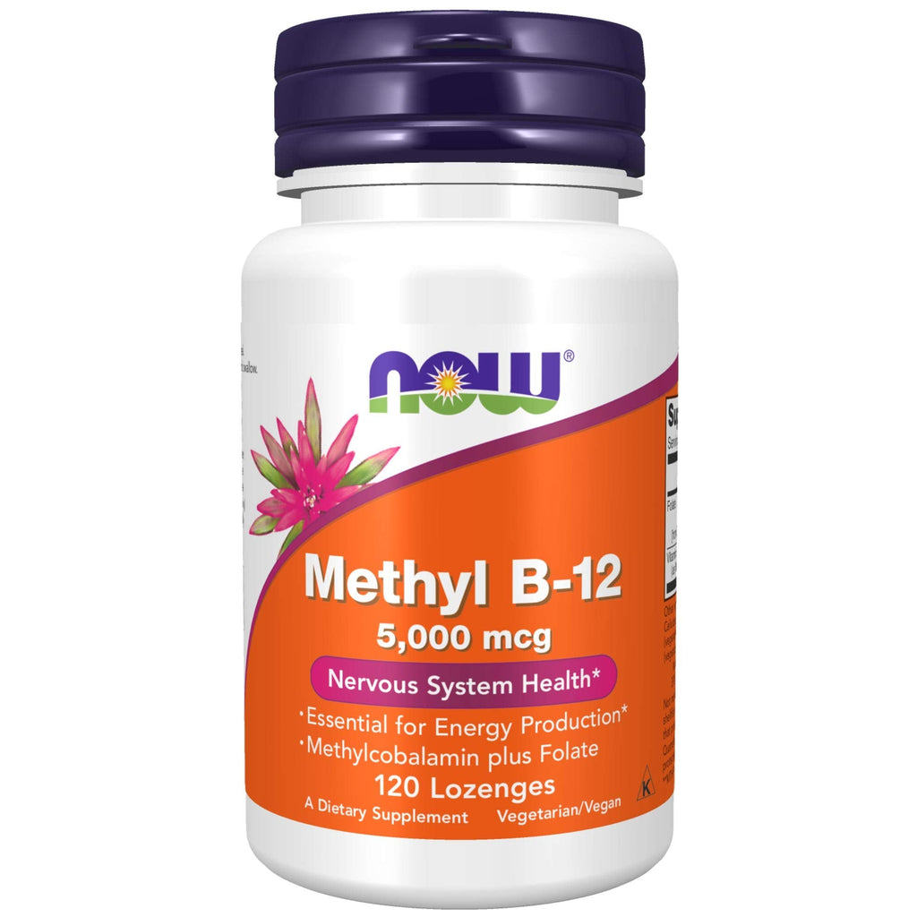 [Australia] - NOW Supplements, Methyl B-12 (Methylcobalamin) 5,000 mcg, Nervous System Health*, 120 Lozenges 