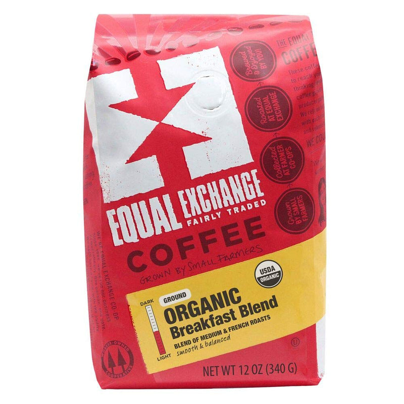[Australia] - Equal Exchange Organic Ground Coffee, Breakfast Blend, 12-Ounce Bag 12 Ounce (Pack of 1) 
