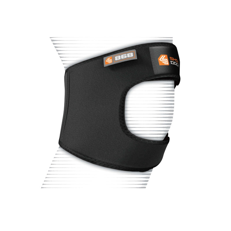 [Australia] - Shock Doctor Knee/Patella Support Wrap with Dual Strap Compression Black Small-Medium 