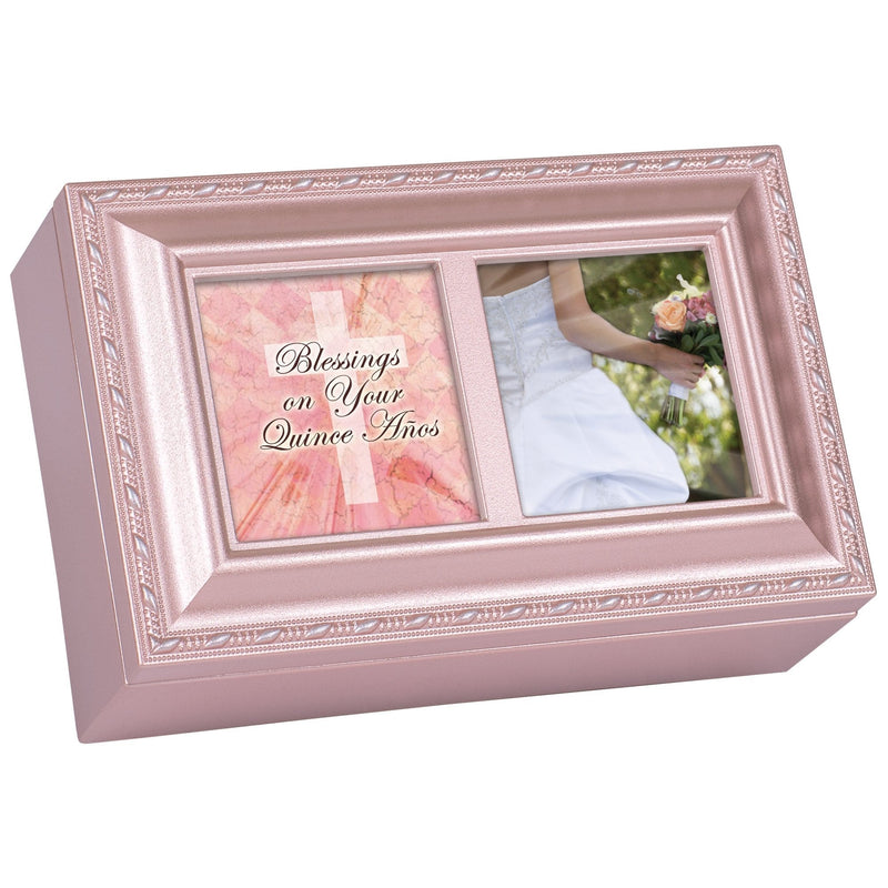 [Australia] - La Quinceanera Champagne Pink Petite Music Box/Jewelry Box Plays You Light Up My Life 