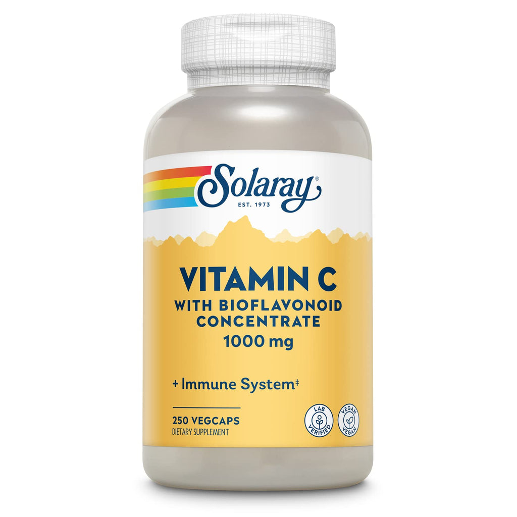 [Australia] - Solaray Vitamin C with Bioflavonoid Concentrate 1000mg, Healthy Immune Function, Skin, Hair & Nails Support, 250 VegCaps 