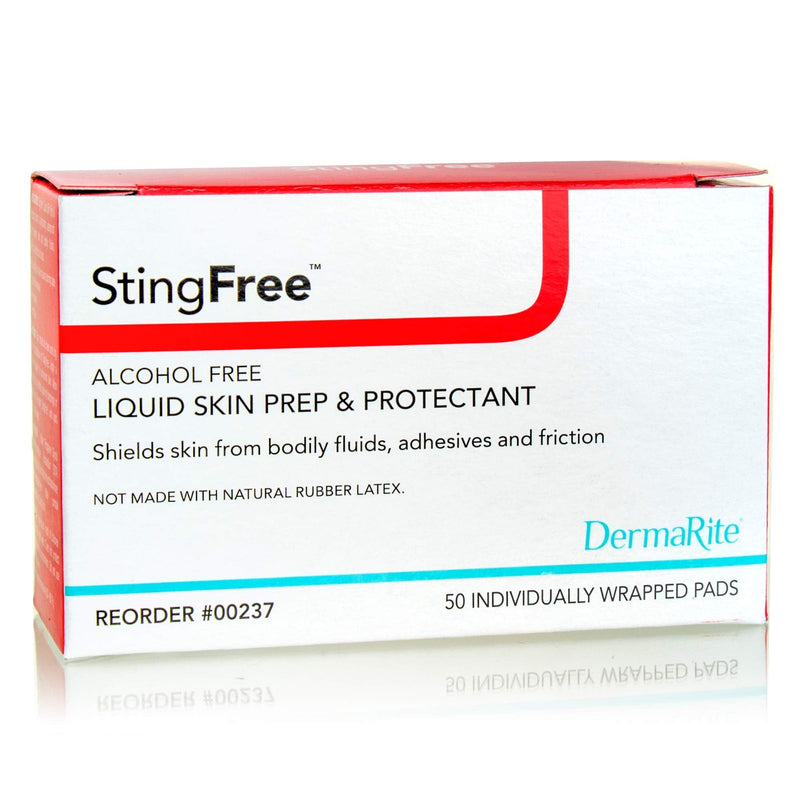 [Australia] - DermaRite StingFree Alcohol Free Liquid Skin Prep/Protectant Pads 50 ea 