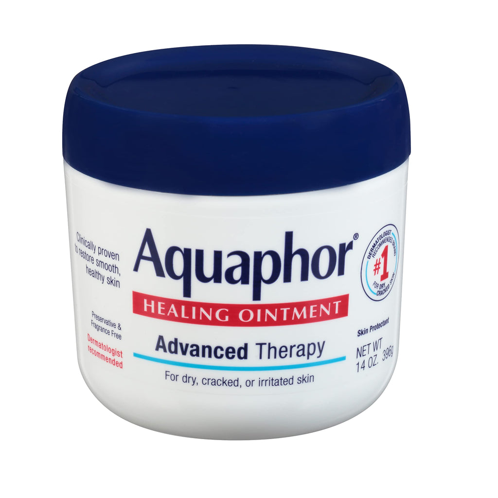 [Australia] - Aquaphor Healing Ointment Moisturizing Skin Protectant for Dry Cracked Hands Heels and Elbows Use After Hand Washing Oz Jar, bA, Fragrance Free, 14 Ounce 
