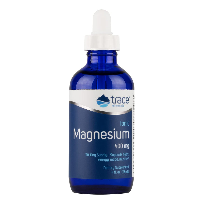 [Australia] - Trace Minerals Liquid Ionic Magnesium 4 oz 400mg | Supports Blood Pressure, Heart Health, Calm Mood, Gene Maintenance, Cell Production | Digestion, Muscle Cramps, Spasms, Better Sleep, Aids Headaches 4 Fl Oz (Pack of 1) 