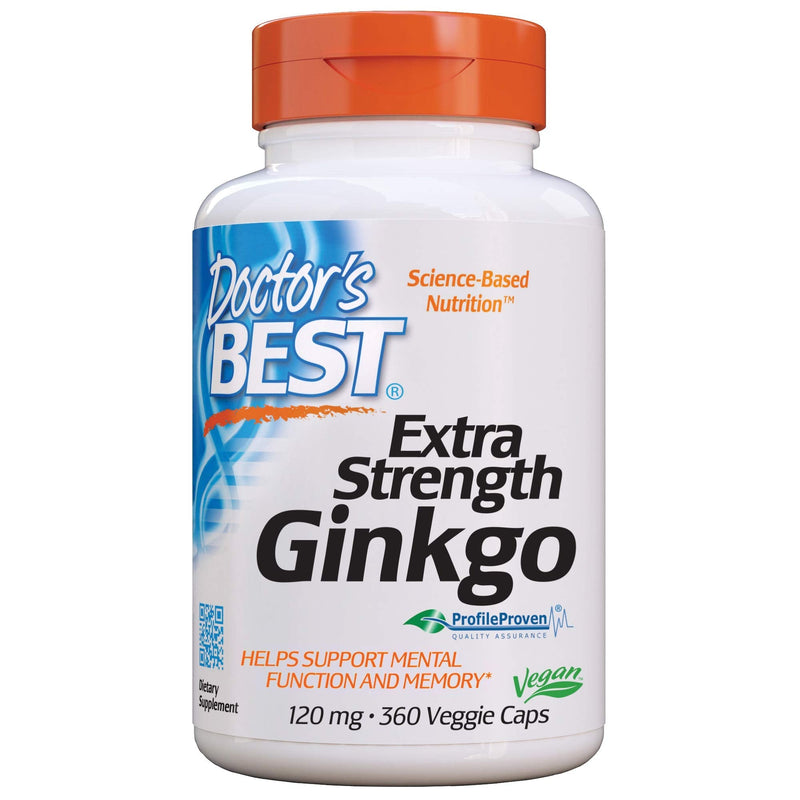 [Australia] - Doctor's Best Extra Strength Ginkgo, Non-GMO, Vegan, Gluten Free, Soy Free, Promotes Mental Function and Memory, 120 mg, 360 Count (Pack of 1) 