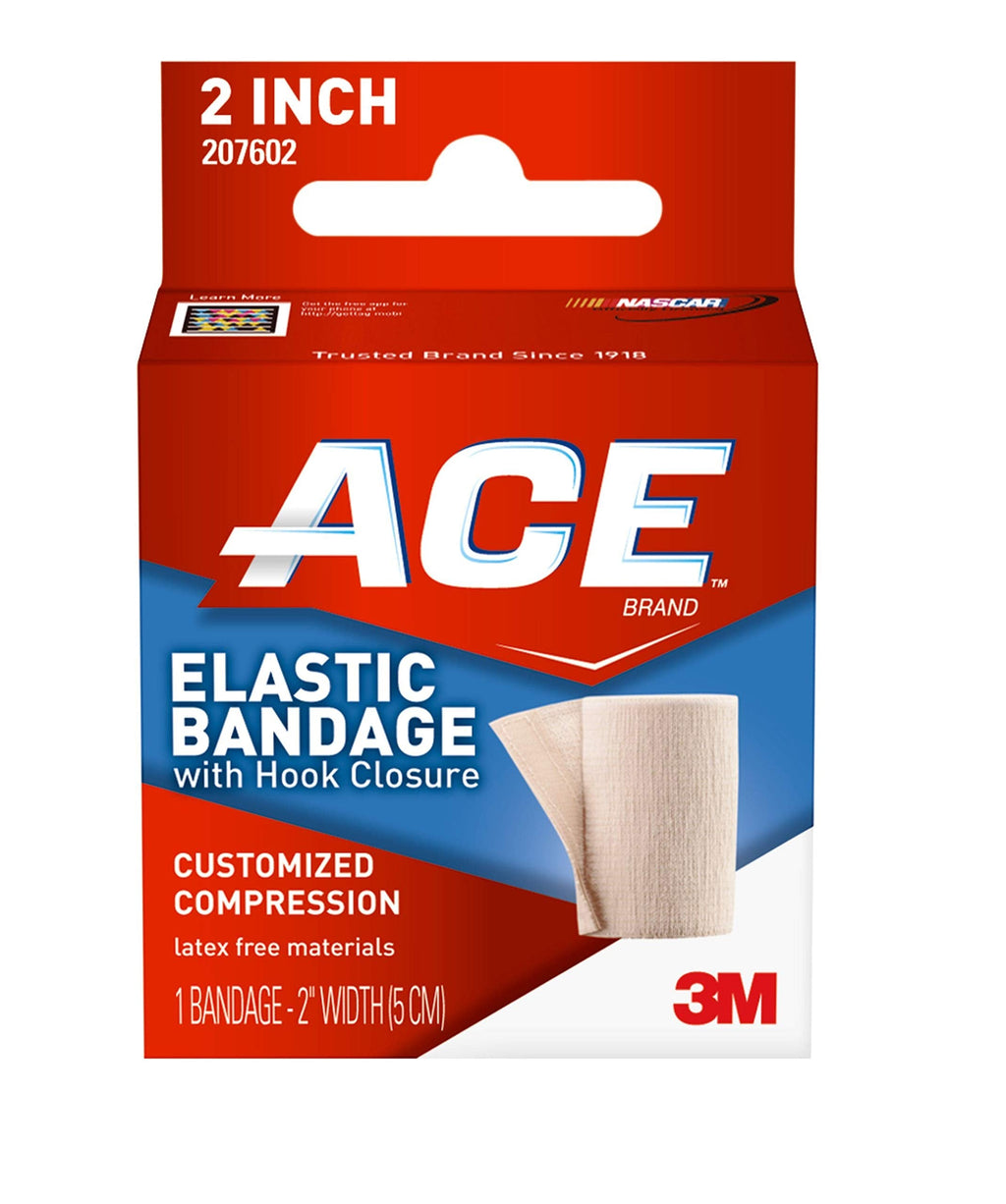 [Australia] - ACE-207602 Elastic Bandage 2 Inch (pack of 1) w/Hook Closure,2 Inch (Pack of 1) 