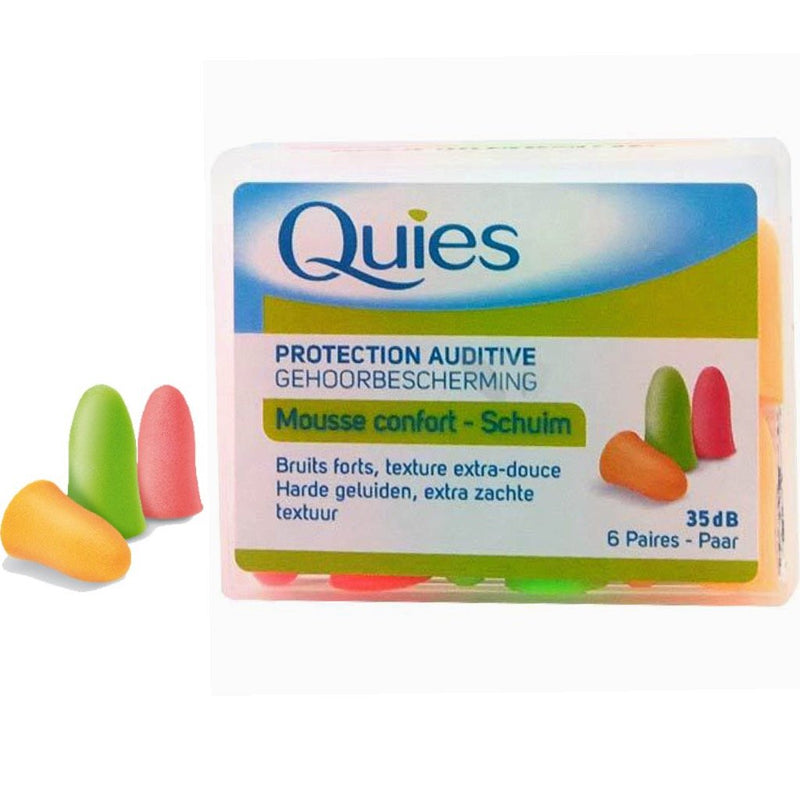 [Australia] - Quies Rubber Foam Ear Plugs 6 Pairs 