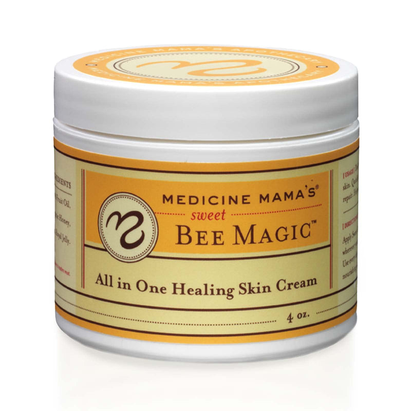[Australia] - Medicine Mama’s Apothecary Sweet Bee Magic - All in One, All Natural Moisturizing Skin Ointment - Soothing Salve for Dry, Cracked Skin, Eczema, & Burns. All Natural Healing Ointment, Wound Care, Bee Balm, Skin Care- Made In America - 4 oz Jar. 