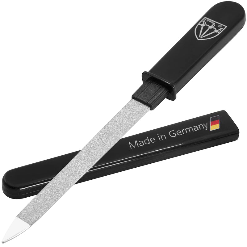 [Australia] - 3 Swords Germany - brand quality double sided (fine & coarse) SAPPHIRE POCKET NAIL FILE manicure pedicure grooming for professional finger & toe nail care by 3 Swords, Made in Solingen Germany (82501) 
