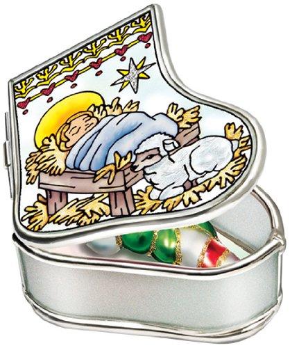 [Australia] - Amia Baby Handpainted Glass Jesus Manger Stocking Jewelry Box, 3-1/4-Inch by 2-3/4-Inch by 1-1/4-Inch 