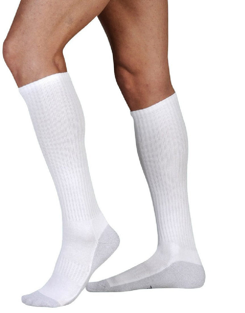 [Australia] - Sigvaris 602CMSW00 18-25mmHg Womens Closed Toe Knee High Compression Sock, Medium & Short, White 