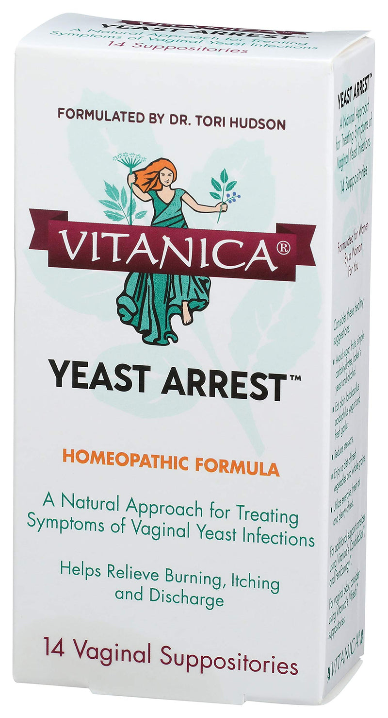 [Australia] - Vitanica Yeast Arrest, Homeopathic Vaginal Suppositories, 14 Count 