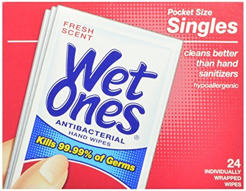 [Australia] - Wet Ones Singles Antibacterial Cleansing Wipes - 1 Box of 24 Singles 