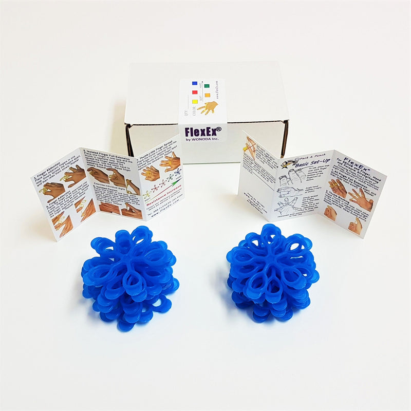 [Australia] - FlexEx Hand Exerciser - 20 Pack Blue - Hard Resistance, Made In USA 