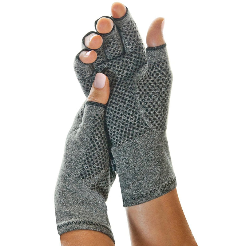 [Australia] - IMAK Compression Active Gloves, Medium – Arthritis, Fibromyalgia, Neuropathy, Joint Pain, & Rheumatoid Support – Fingerless Compression Gloves - All Day Support 