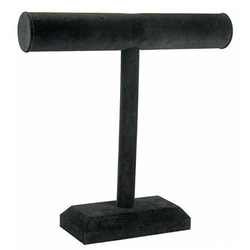 [Australia] - Black Velvet Jewelry Necklace/Bracelet T-Bar Display ~ 12" Tall 