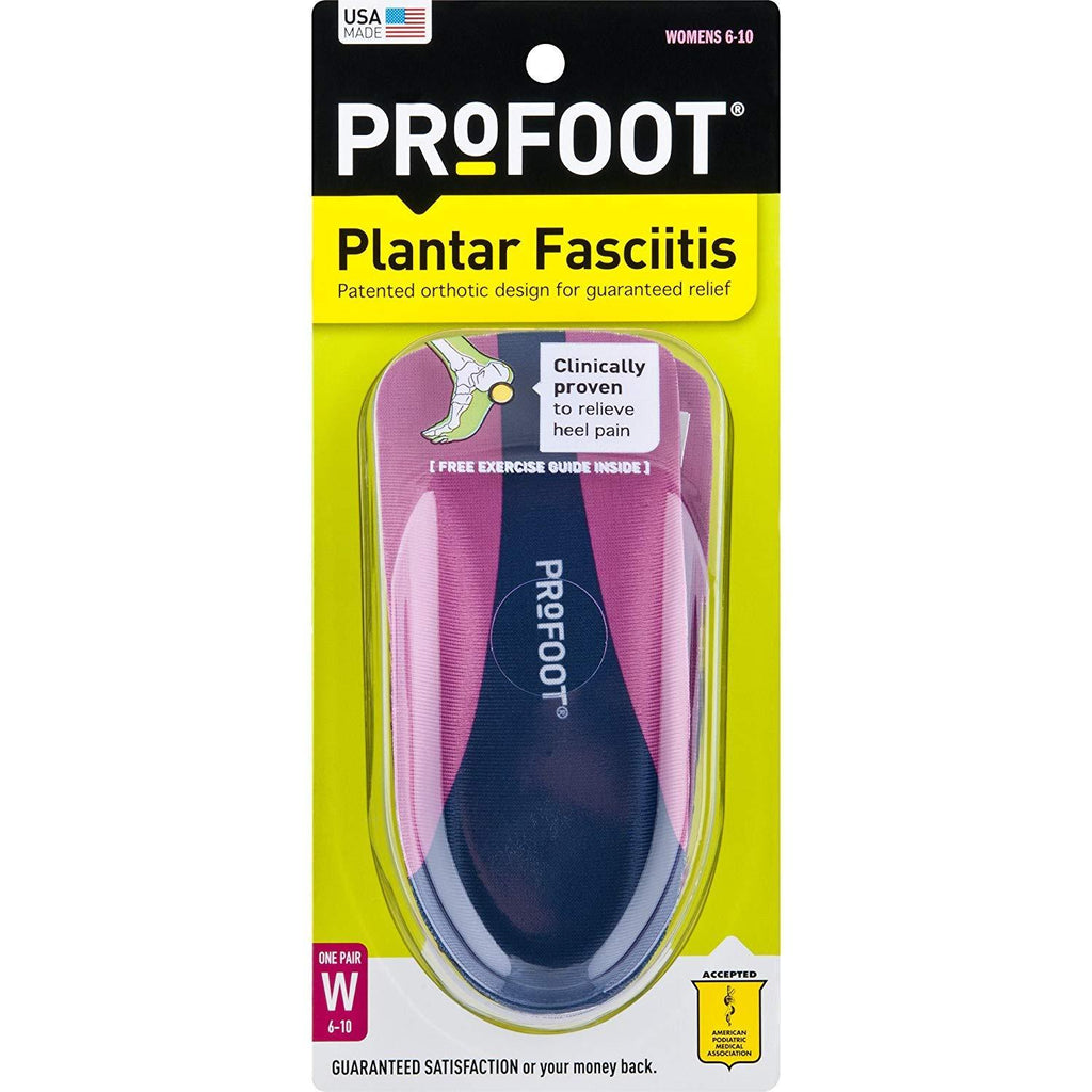 [Australia] - ProFoot Orthotic Insoles For Plantar Fasciitis & Heel Pain, Women's 6-10, 1 Pair 1 Pair (Pack of 2) 