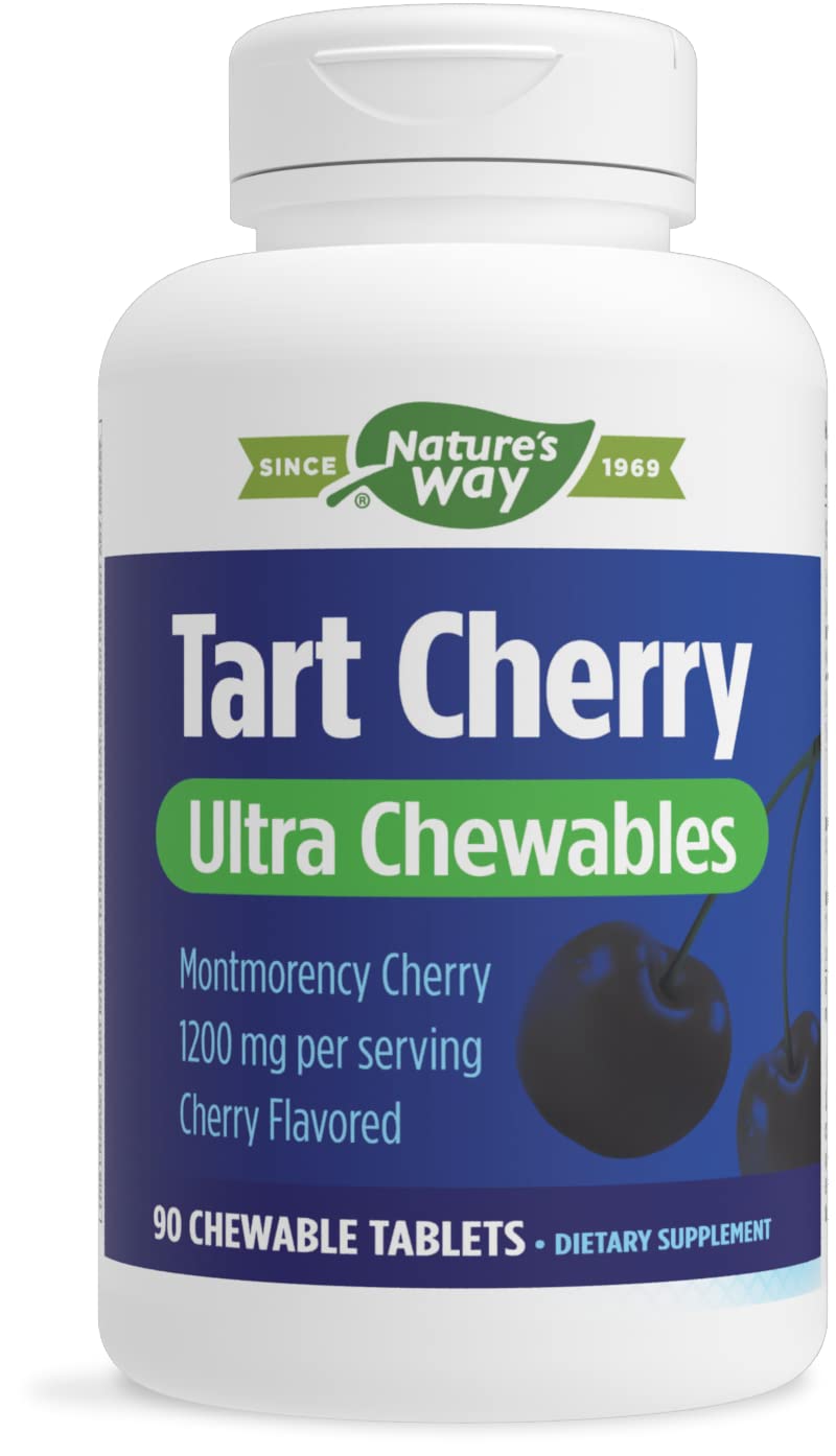 [Australia] - Nature's Way Enzymatic Therapy Tart Cherry Ultra Chewable, 1,200 mg per Serving, 90 Count 