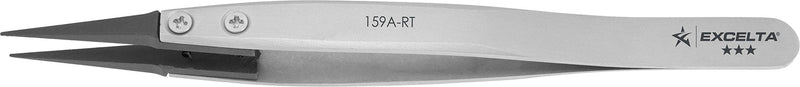 [Australia] - Excelta - 159A-RT - Tweezers - Replaceable Tip - Straight -Three Star - Carbon Fiber Tips, 0.06" Height, 0.36799999999999999" Wide, 1.5" Length 