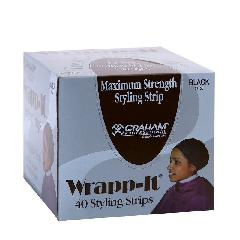[Australia] - Wrapp-it Styling Strips for Natural Hair Wrap and Molded Styles by Graham Beauty (40 Strips) 40 Count (Pack of 1) 