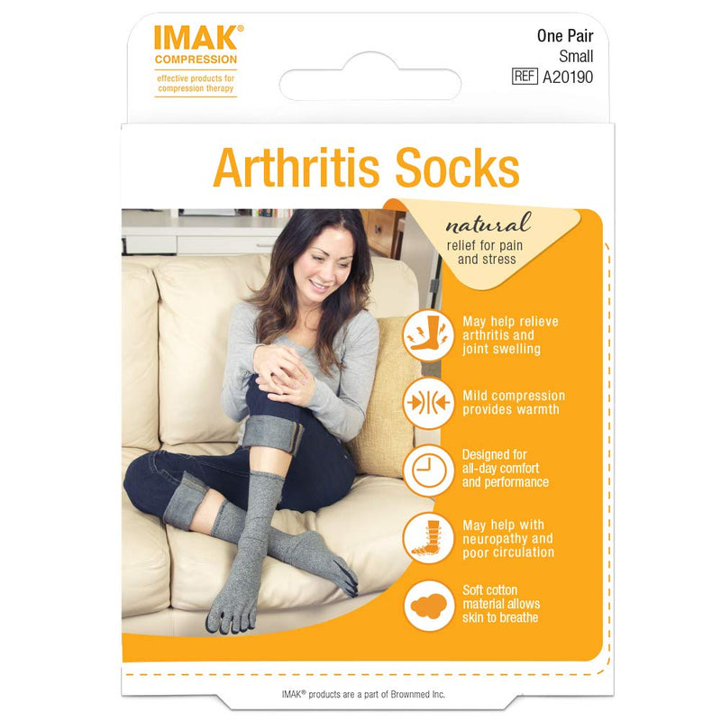 [Australia] - IMAK Compression Arthritis Socks - Socks that Brace Feet to Support Chronic Pain Relief - Medium Medium (1 Pair) 