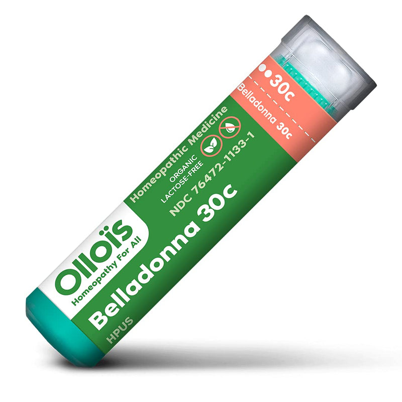 [Australia] - OLLOIS Belladonna 30c Organic, Lactose-Free Homeopathic Medicine, 80 Pellets (Pack of 1) 80 Count (Pack of 1) 
