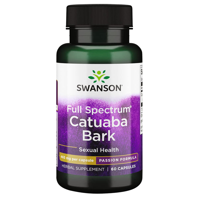 [Australia] - Swanson Catuaba Bark - Supports Endurance & Stamina for Men & Women - Herbal Supplement Promoting Natural Health & Wellness - (60 Capsules, 465mg Each) 