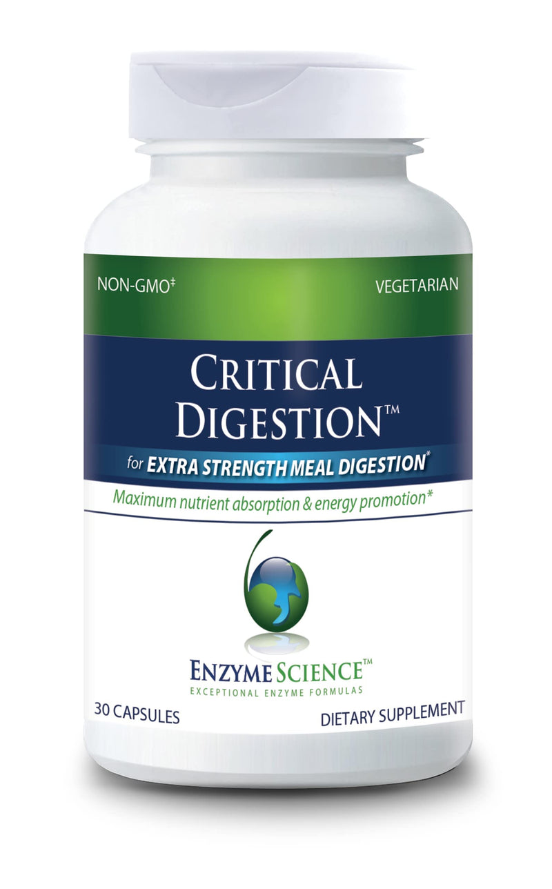 [Australia] - Enzyme Science™ Critical Digestion™, 30 Capsules – High Potency Support for Digestion, Bloating, Indigestion, & Irregularity – Digestive Probiotic Supplement – Gut Health Formula –Vegetarian – Non-GMO 30 Count (Pack of 1) Standard Packaging 