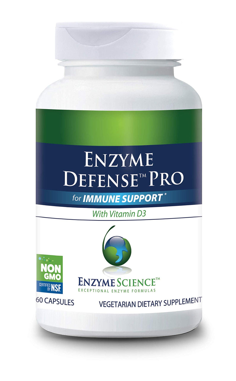[Australia] - Enzyme Science™ Enzyme Defense™ Pro, 60 Capsules–Immunity Support Supplement – Formulated with Vitamin D3, L-Lysine, Calcium, and Protease–Enzyme Digestion Support –Immune System Standard Packaging 