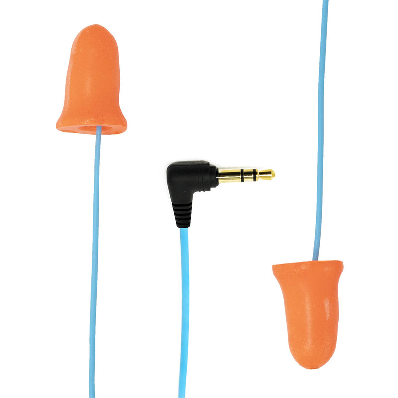 [Australia] - Plugfones Basic Earplug-Earbud Hybrid - Noise Reducing Earphones - Orange 
