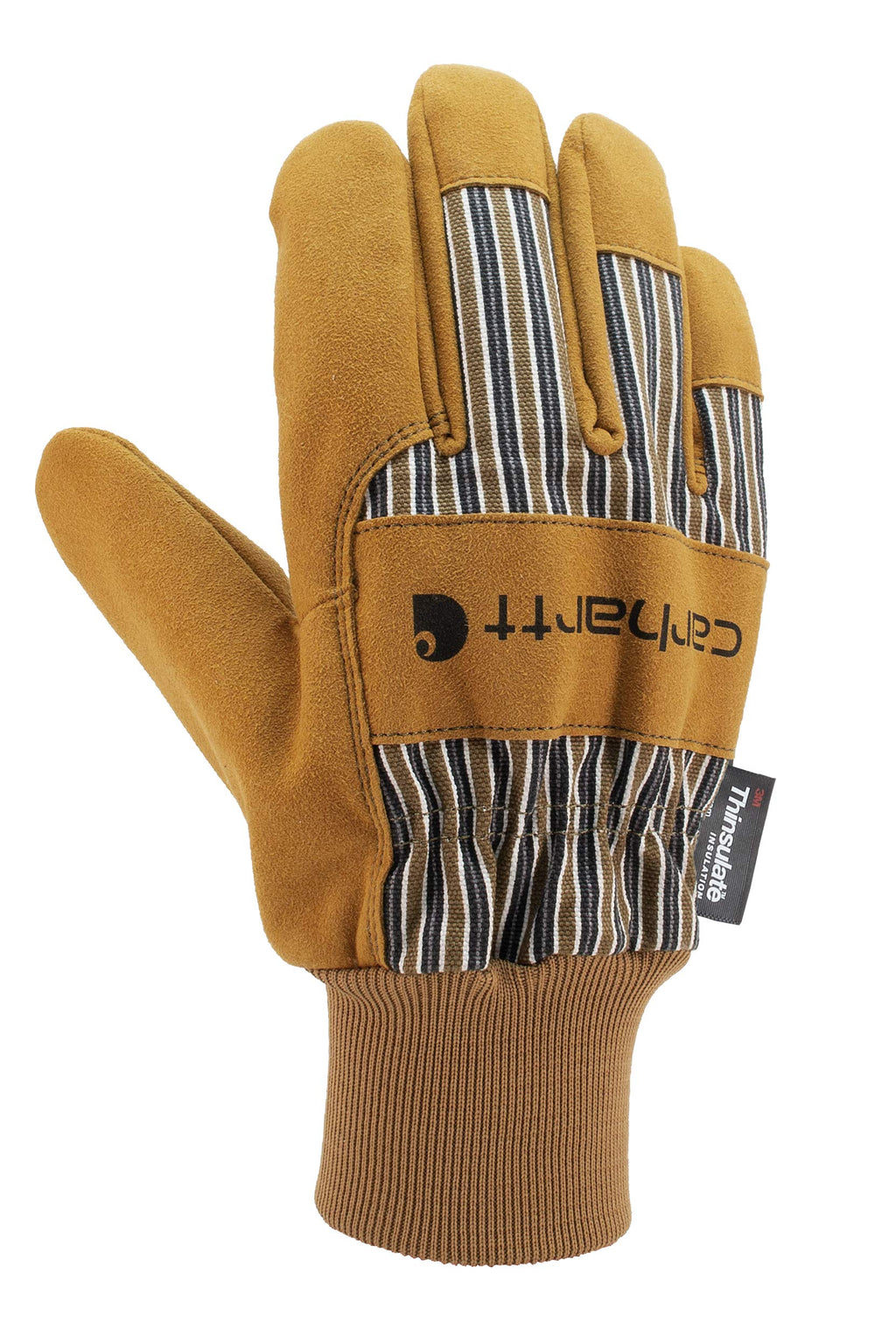 [Australia] - Carhartt Men's Insulated Suede Work Glove with Knit Cuff Small Brown 