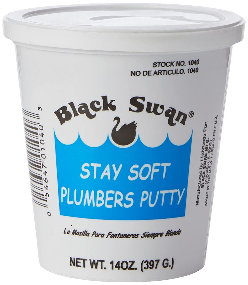 [Australia] - AquaPlumb Plumbers Putty | White, 14oz, Fixture Setting Compound. Stays Soft. Use on Sinks, Tubs, Fountains and More. 