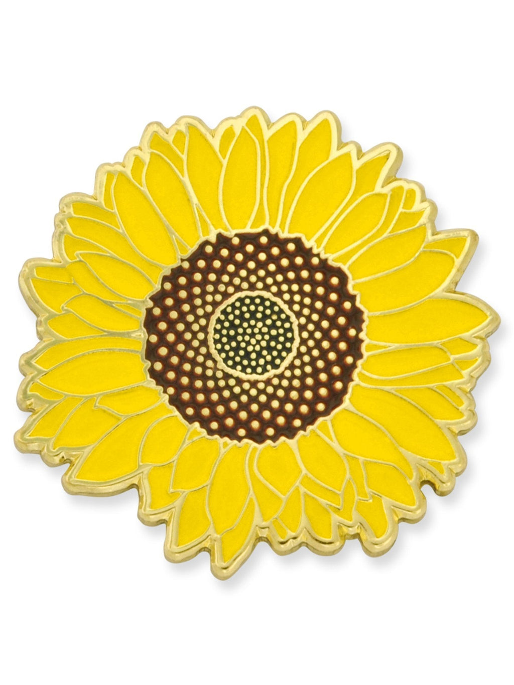 [Australia] - PinMart Detailed Yellow Sunflower Summer Enamel Lapel Brooch Pin 1 Piece 
