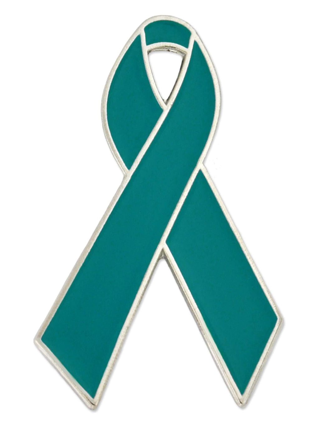 [Australia] - PinMart Teal Awareness Ribbon Enamel Lapel Pin 1 Piece 