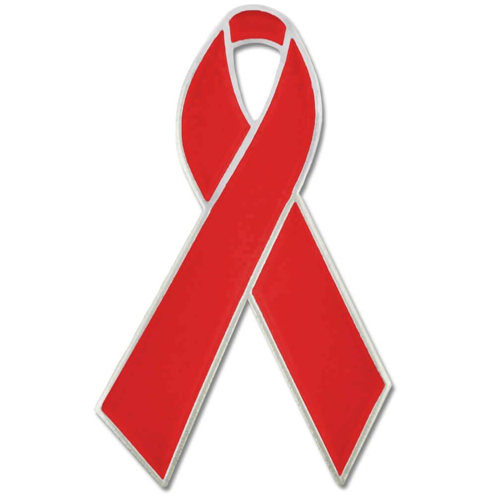 [Australia] - PinMart Red Awareness Heart Disease Ribbon Enamel Lapel Pin 1 Piece 