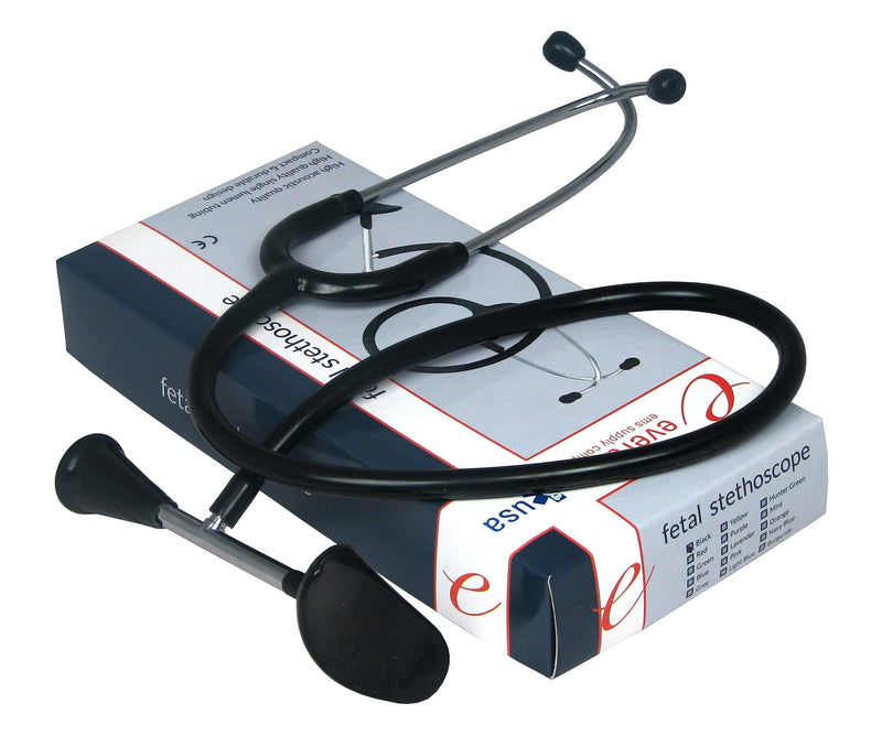 [Australia] - Dixie EMS Fetal Stethoscope for Baby’s Heartbeat Detection, Latex-Free Fetoscope with Pinard Horn and Soft Earbuds, 22” 
