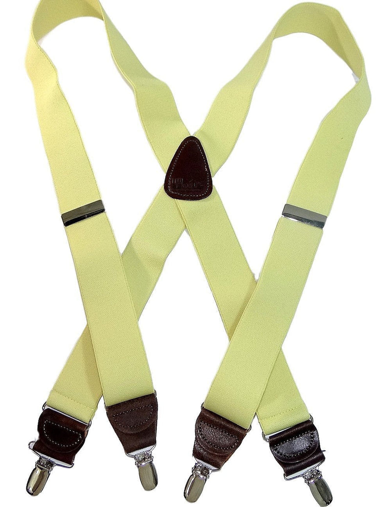 [Australia] - Hold-Ups Yellow 1 1/2" wide Hold-Up Suspenders X-Back Patented No-slip Silver Clips 