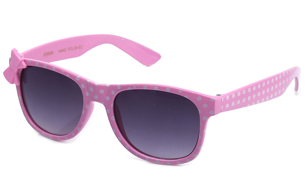 [Australia] - Kyra Kids Girls Plastic Polka Dot Bow Sunglasses for Girls Fashion Sunglasses for Girls Pink gradient purple 