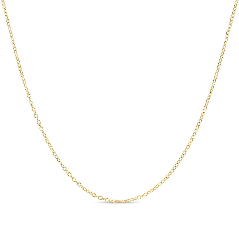 [Australia] - 14k Gold over Sterling Silver 1.3mm Cable Chain Necklace 14.0 Inches 
