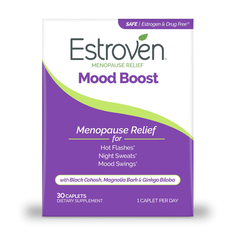 [Australia] - Estroven Mood Boost for Menopause Relief, Helps Reduce Hot Flashes & Night Sweats, Helps Manage Mood Swings*, 30 Count (Packaging may Vary) 