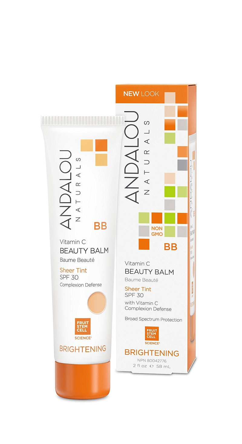 [Australia] - Andalou Naturals Vitamin C BB Beauty Balm Sheer Tint SPF 30 Ounce, 2 Fl Oz Vitamin C - Brightening 